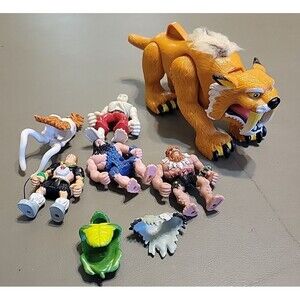 Imaginext Caveman Dinosour Lot figures accessories Sabertoothed tiger